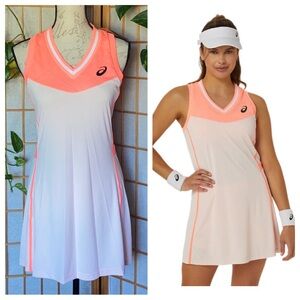 NWT ASICS Tennis Match Dress Womens Medium Pearl Pink Athleticwear